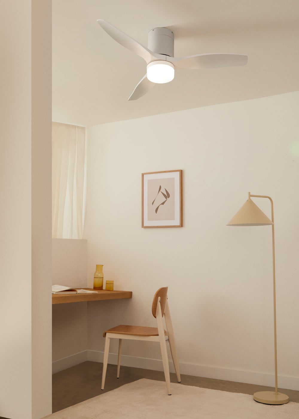 CREATE - WIND CALM S - Ventilateur de plafond silencieux 40W avec pales techniques en ABS Ø112 avec eclaraige sans wifi - 2