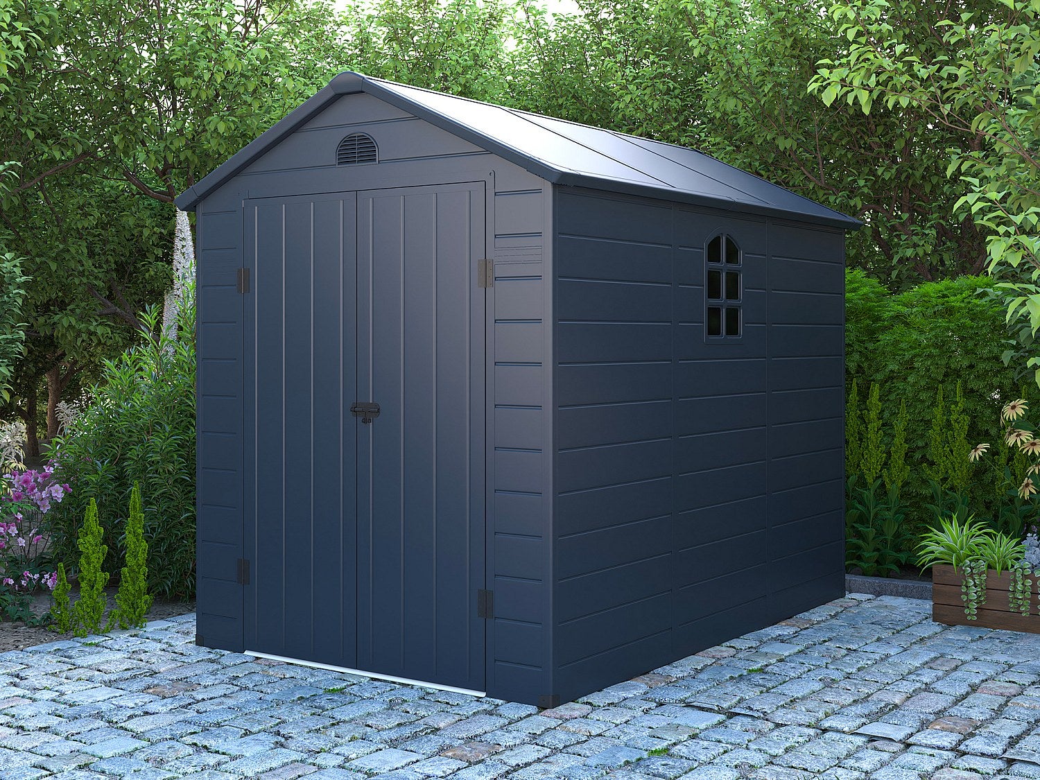 Schowek ogrodowy z antracytowej żywicy 5,32 m² - CESIO