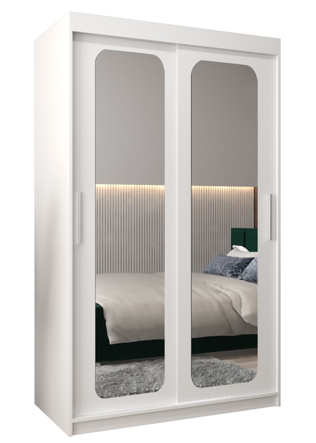 Szafa przesuwna garderoba PROMO T3 120 x 62 x 200 cm Biały - Abiks Meble