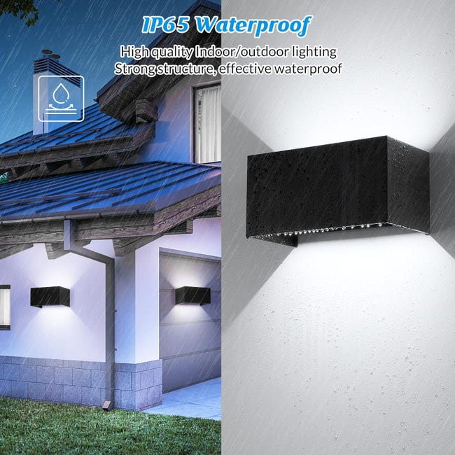 Applique Murale LED 24W Avec Détecteur Mouvement - Extérieur Intérieur IP65, Angle Réglable, Blanc Chaud
