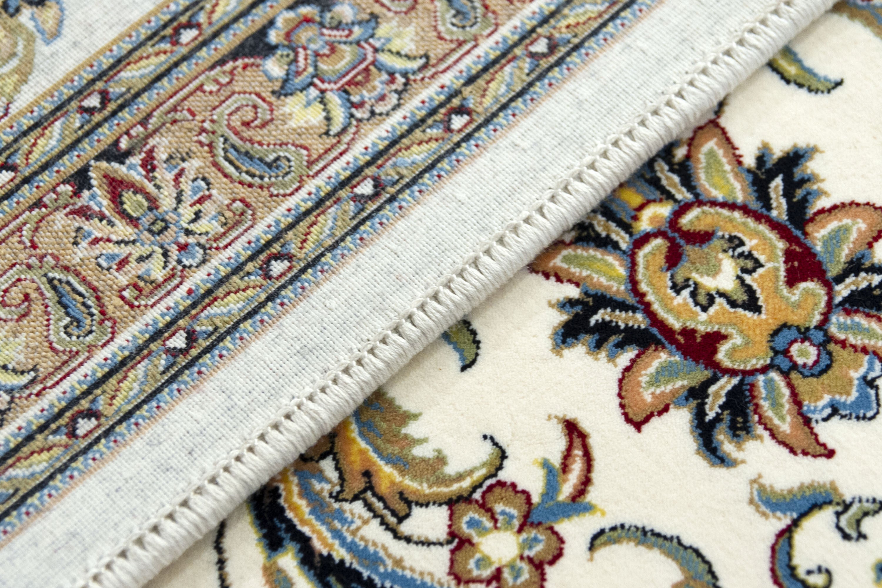 Hamid - Tapis 225x150cm beige motif floral oriental - 7