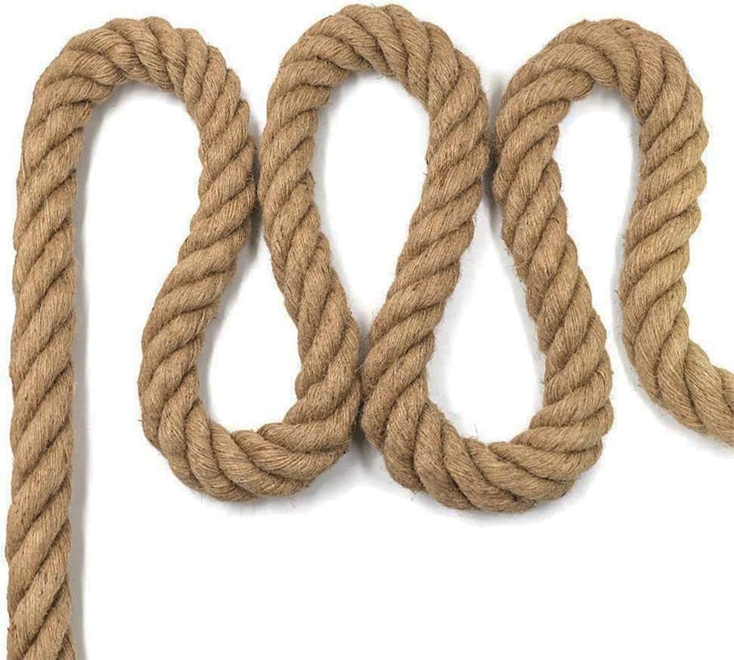 (8M 14mm)Corde en Jute 14/16/ 20/25/ 30/40/50mm, 8/15/30M Corde en Chanvre Torsadée Épaisse en Fibres Naturelles pour Jardin Décoration, Grimper Sport - 5