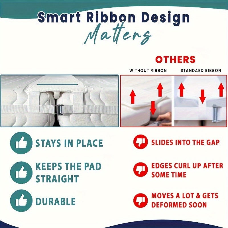 Kit de conversão para cama de casal BEXTCOK, kit de conversão para ligação de colchões, ligação para cama de casal (200 × 20 × 7 cm) - 4