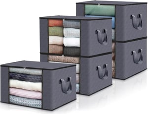 Scatole Pieghevoli Sotto Letto Con Cerniera - 2 Contenitori Per Vestiti, Coperte E Scarpe