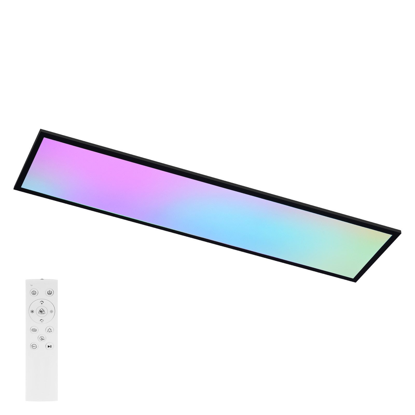 ZMH Ściemnialna lampa sufitowa LED 39W do salonu, zmieniająca kolor RGB, panel sufitowy