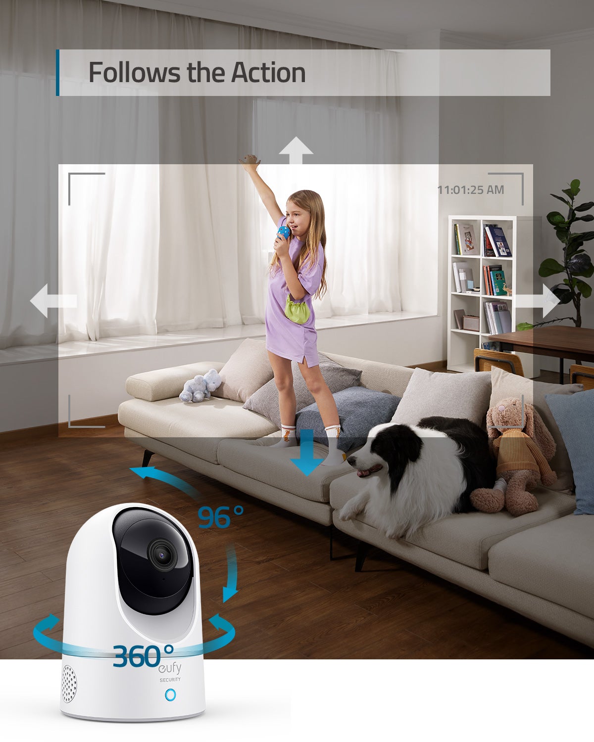 Pack EUFY Eufy Indoor Cam 2K Pan and Tilt - 6