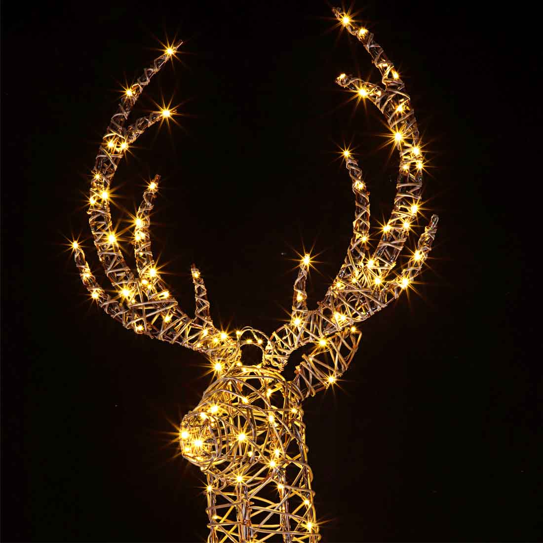 Renna Natalizia Gigante Luminosa per Esterno Cervo Natale 400 Led Bianco Caldo - 4