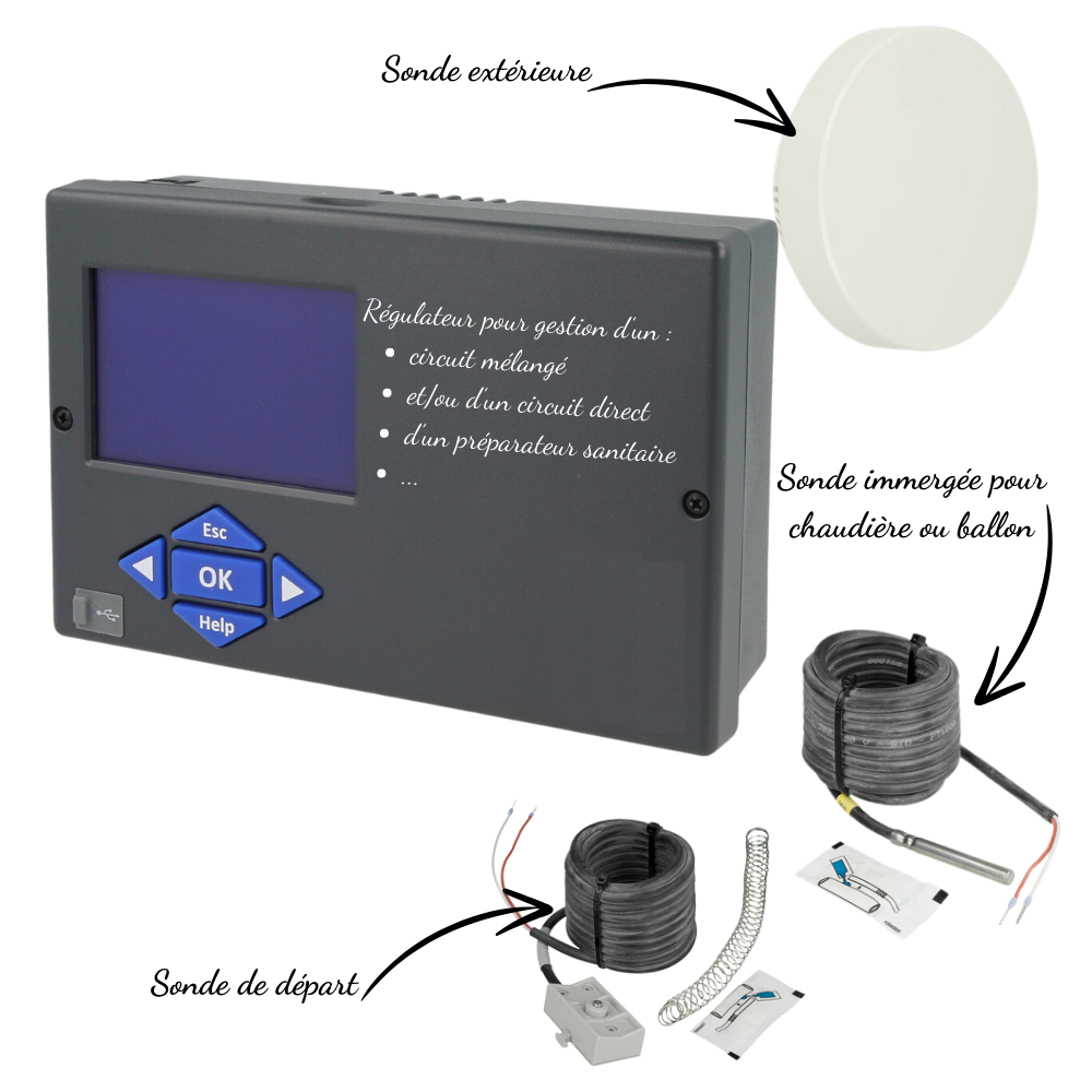 Kit régulation électronique + sonde extérieur + sonde chauffage pour — free download