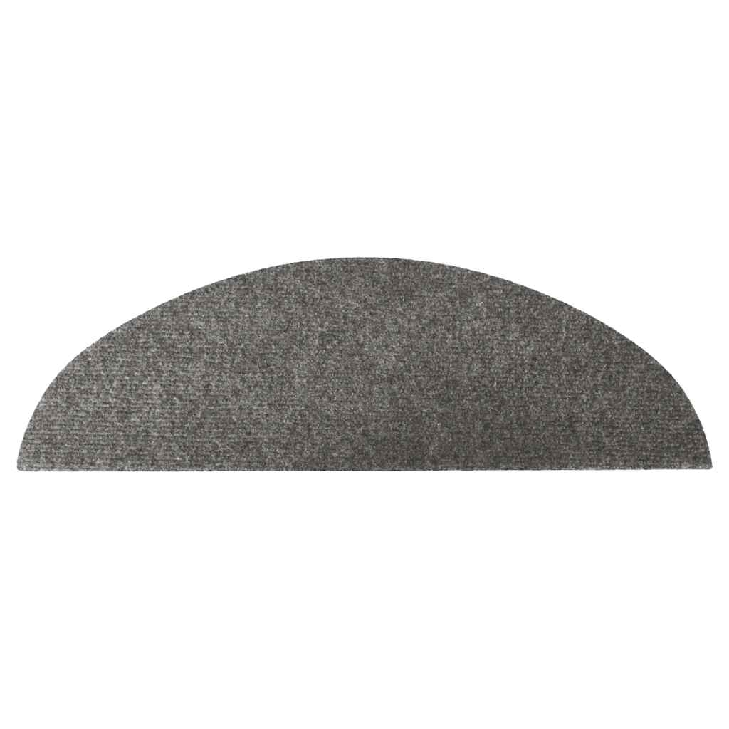 vidaXL Tapis d'escalier auto-adhésifs 10 pcs gris 56x17x3 cm - 6