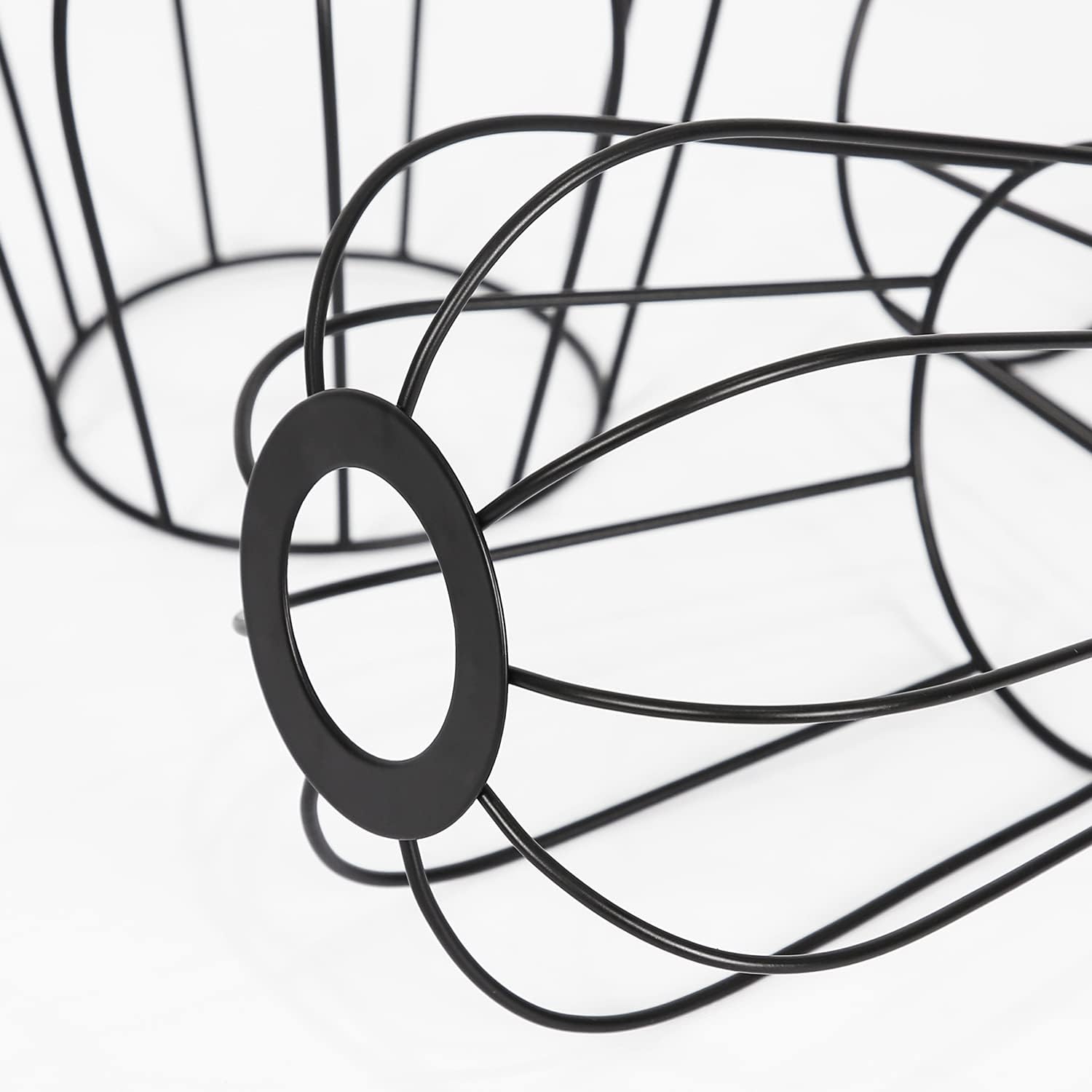 Nettlife Plafonnier vintage en bois pour salon&nbsp;: Lampe de cuisine en métal noir à 3 lumières, style industriel, douille E27, Ampoules non incluses - 5