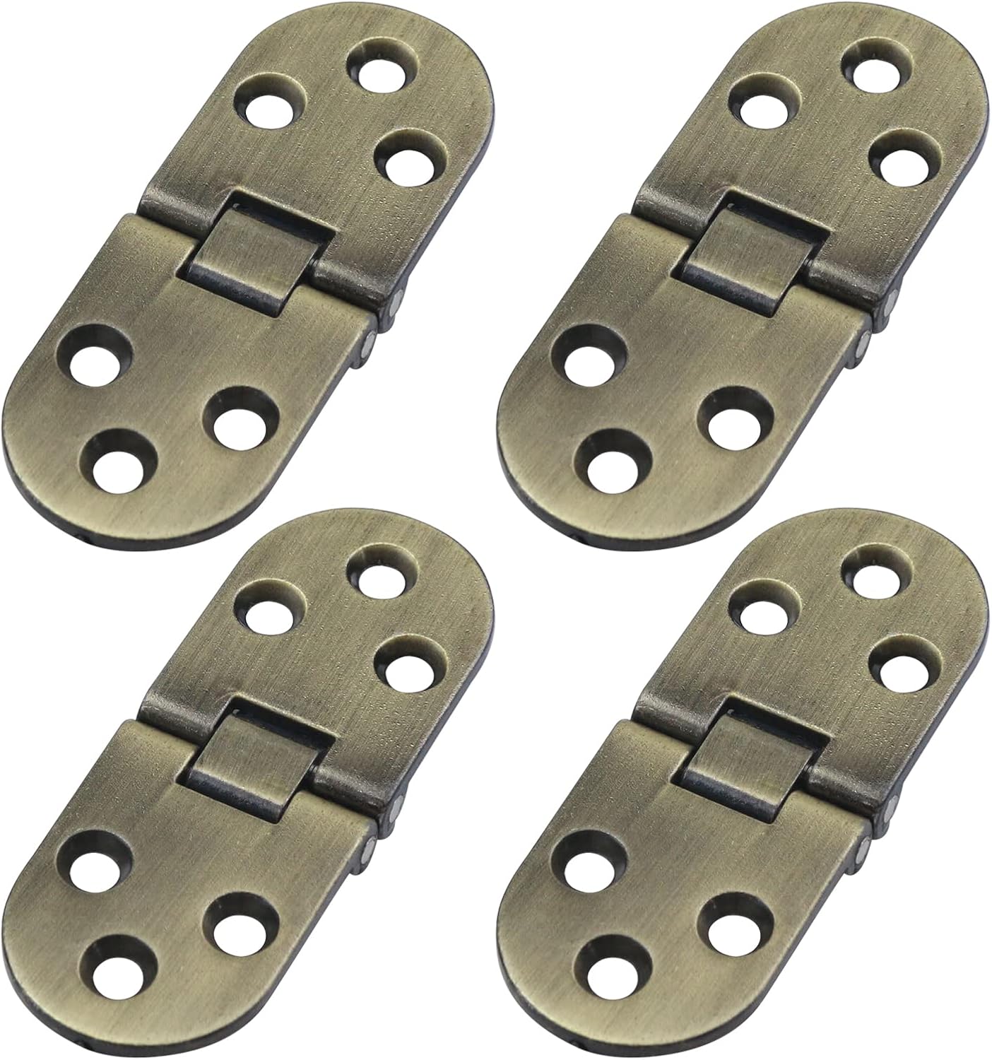 Zawias do stołu składanego, zawias meblowy, zawias składany ze stopu cynku, 7,8 x 3 cm, zestaw 4 szt., brąz