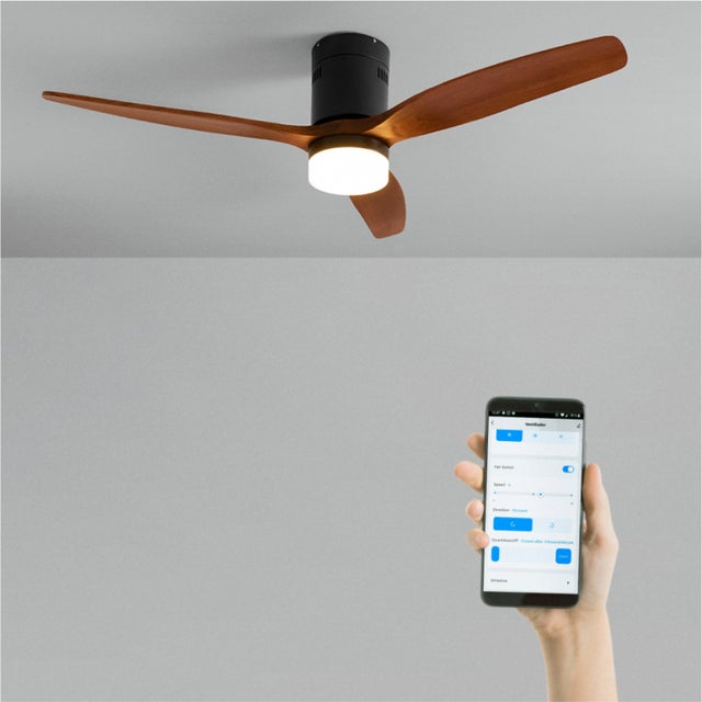 CREATE - WIND CALM - Cichy wentylator sufitowy 40W z technicznymi łopatkami ABS w różnych rozmiarach -