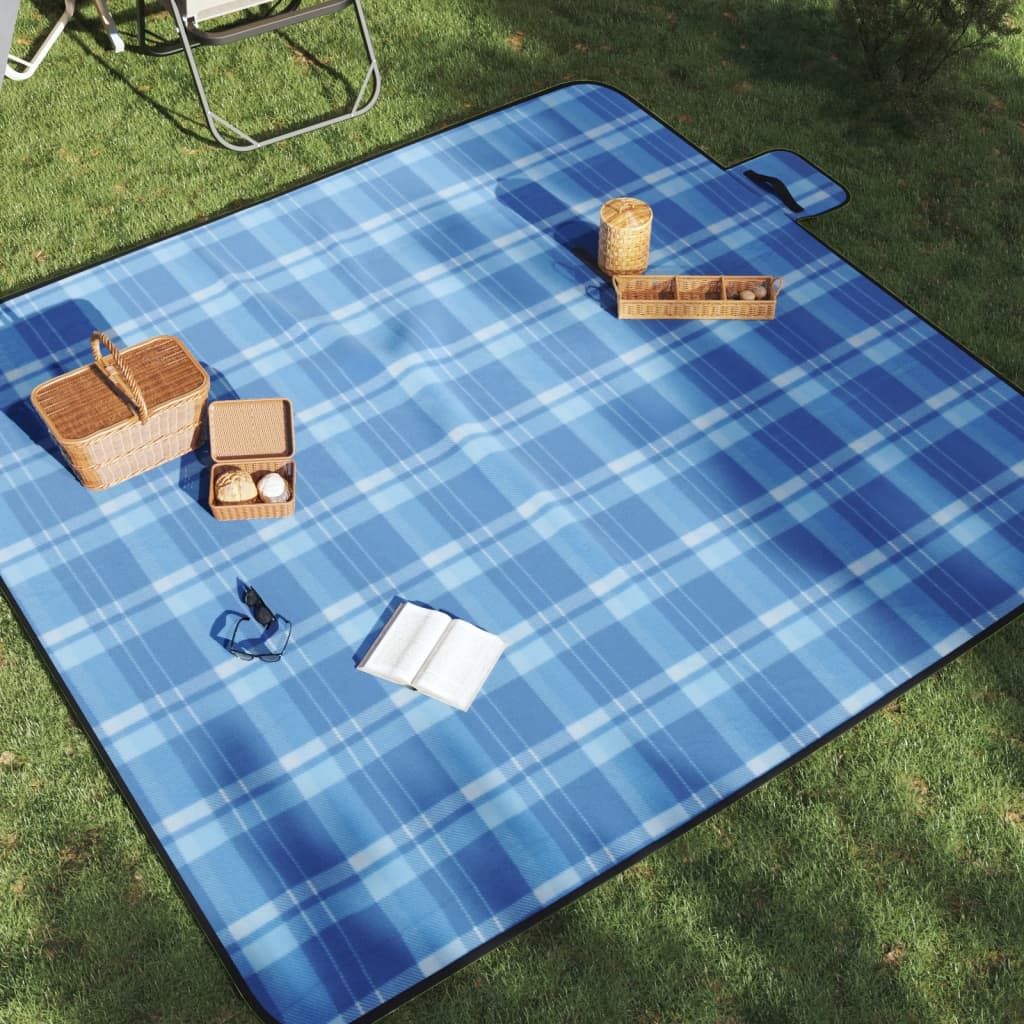 Couverture de pique-nique de plage, 200 cm x 200 cm, extra large, tapis de pique-nique portable pour camping, voyage, randonnée, journée en famille