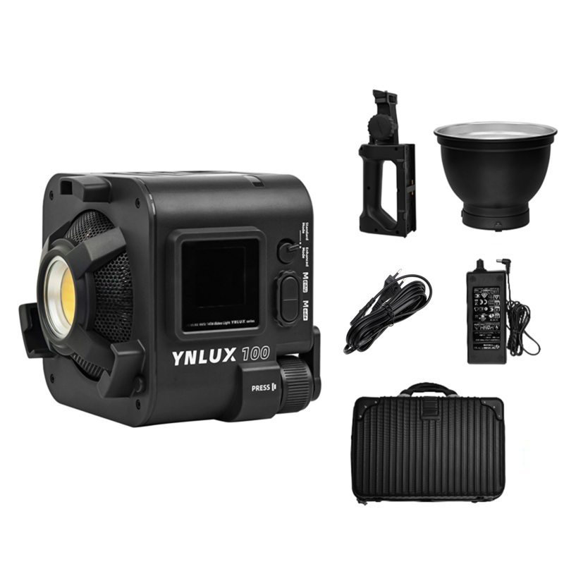 Luz led cob para video y fotografía 100w 5600k regulable 9 efectos de luz montura bowens