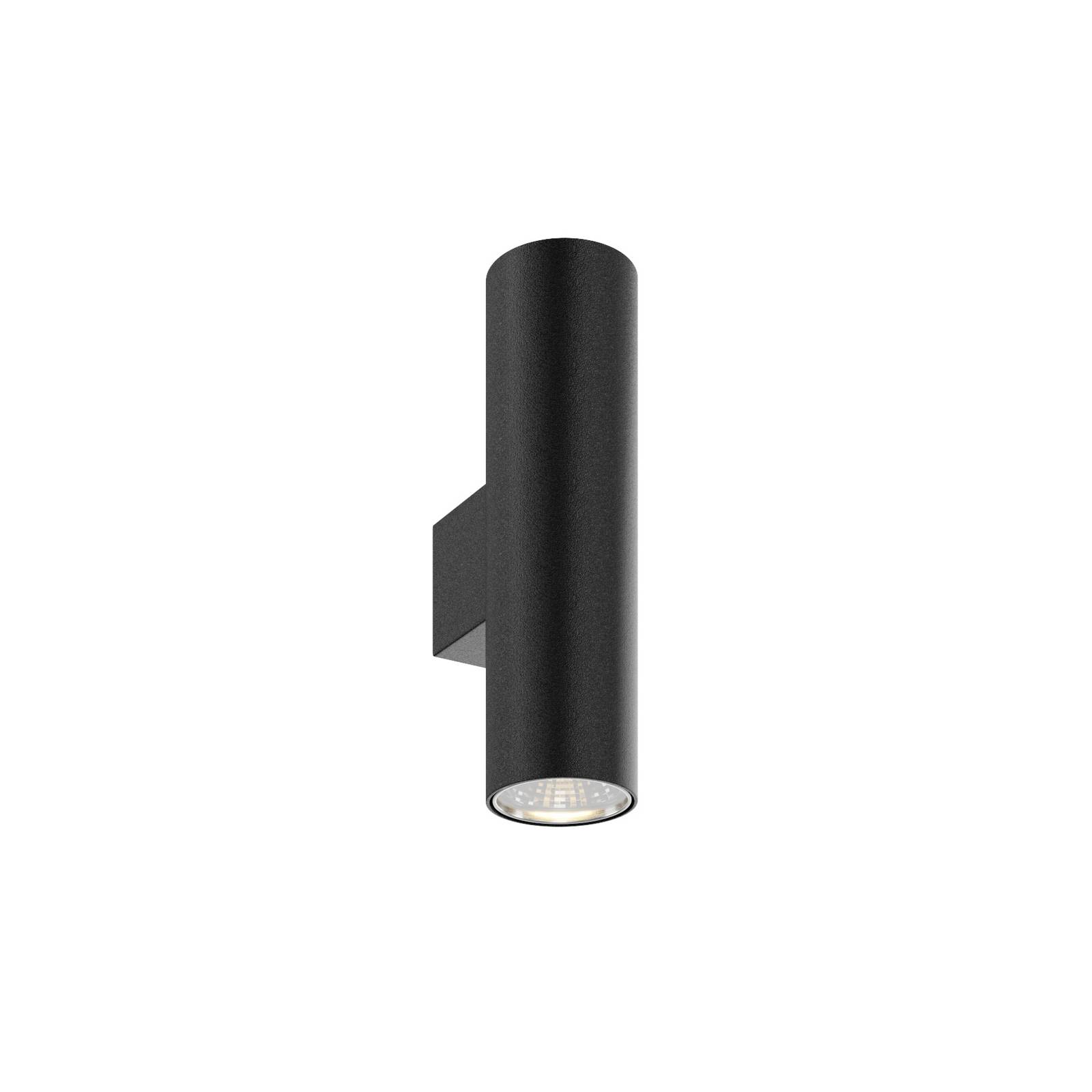 Applique murale LED Lindby Ignazia, 28cm, noir, métal, up/down