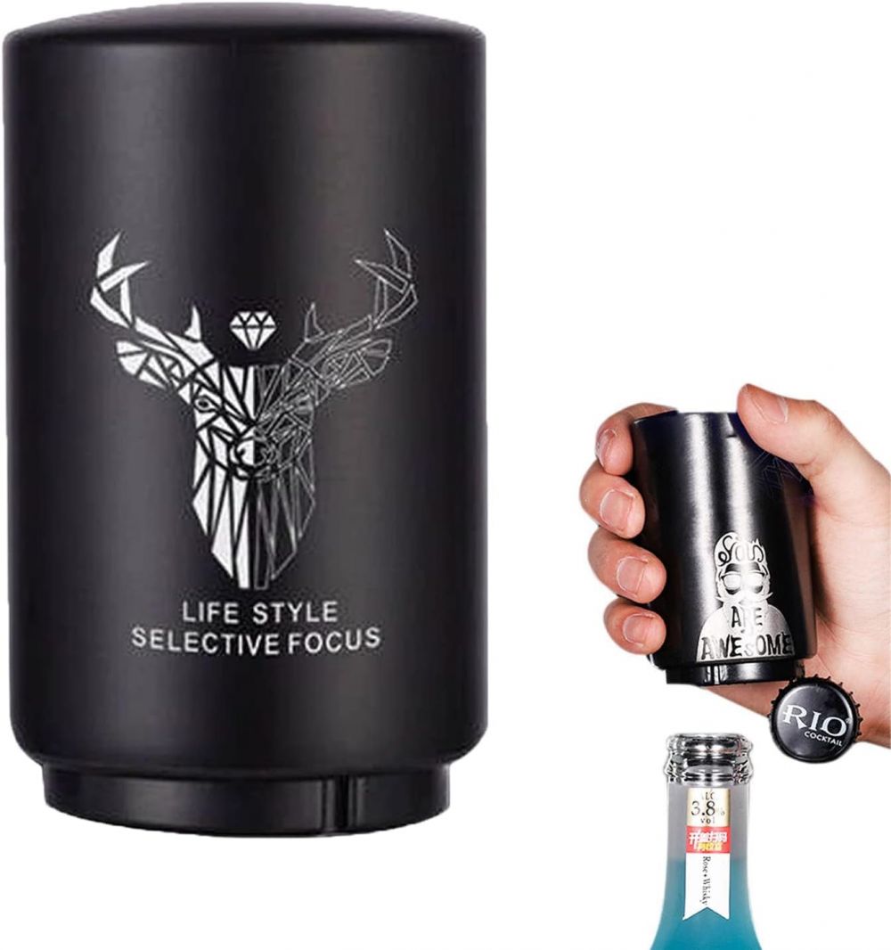 Birra Accessori Apribottiglie Magnetico A Pressione - Automatico Per Birra E Bevande Apribirra Magnetico Acciaio Inossidabile - Foto 2