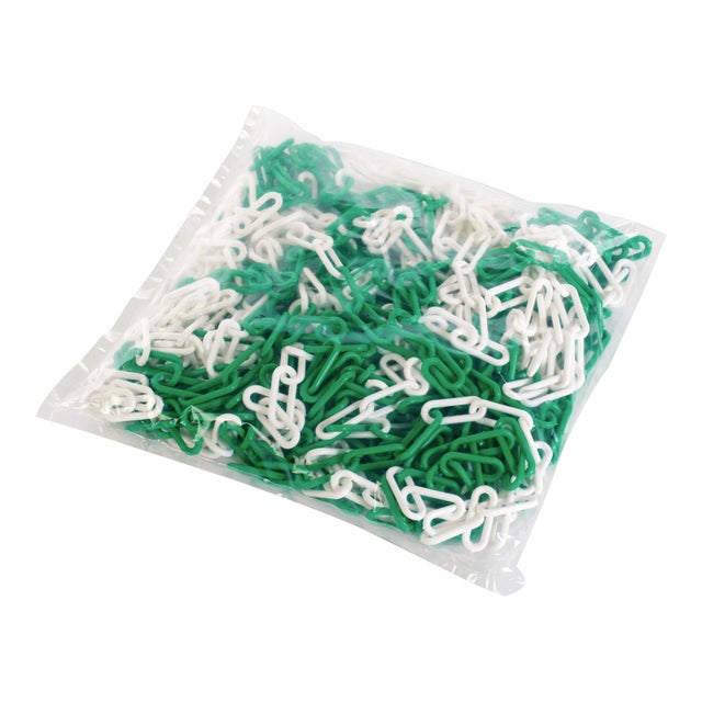 Chaîne Ø 6mm x 25m Vert/Blanc en sac - SIGNAL - 1165281