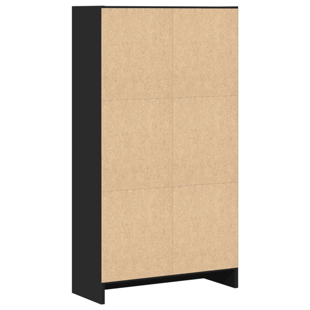 vidaXL Bibliothèque noir 60x24x109 cm bois d'ingénierie - 5