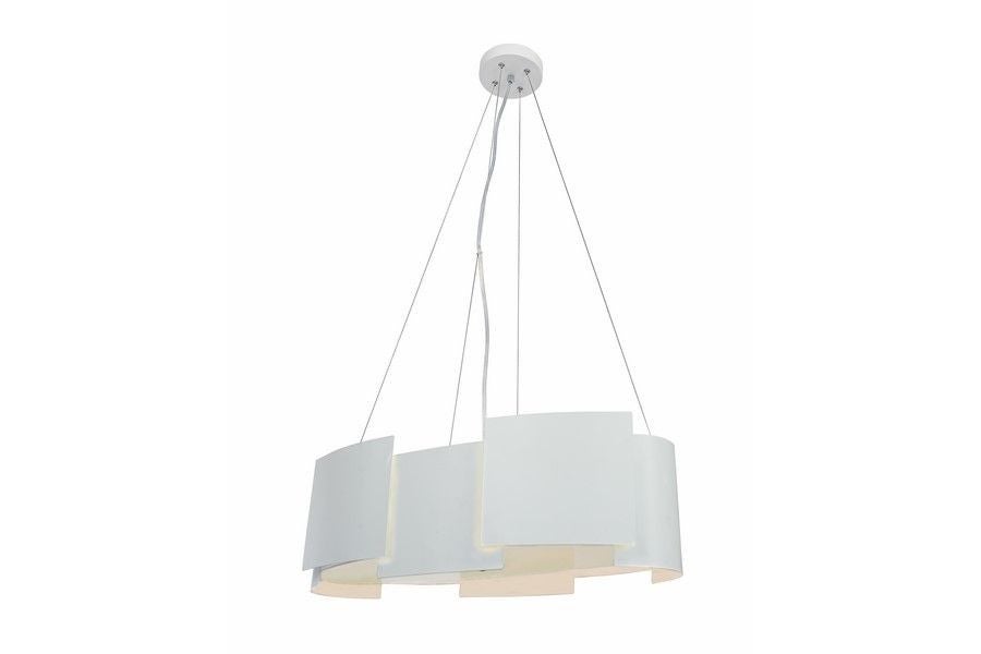 Lampa wisząca Swanson biała 4xE14x40W nowoczesna wym: 120 x 60 x 25 cm metal Reality