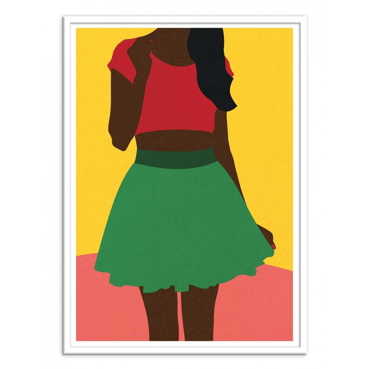 Art-Poster - Girl withtop and skirt - Rosi Feist - avec cadre blanc 50 ...
