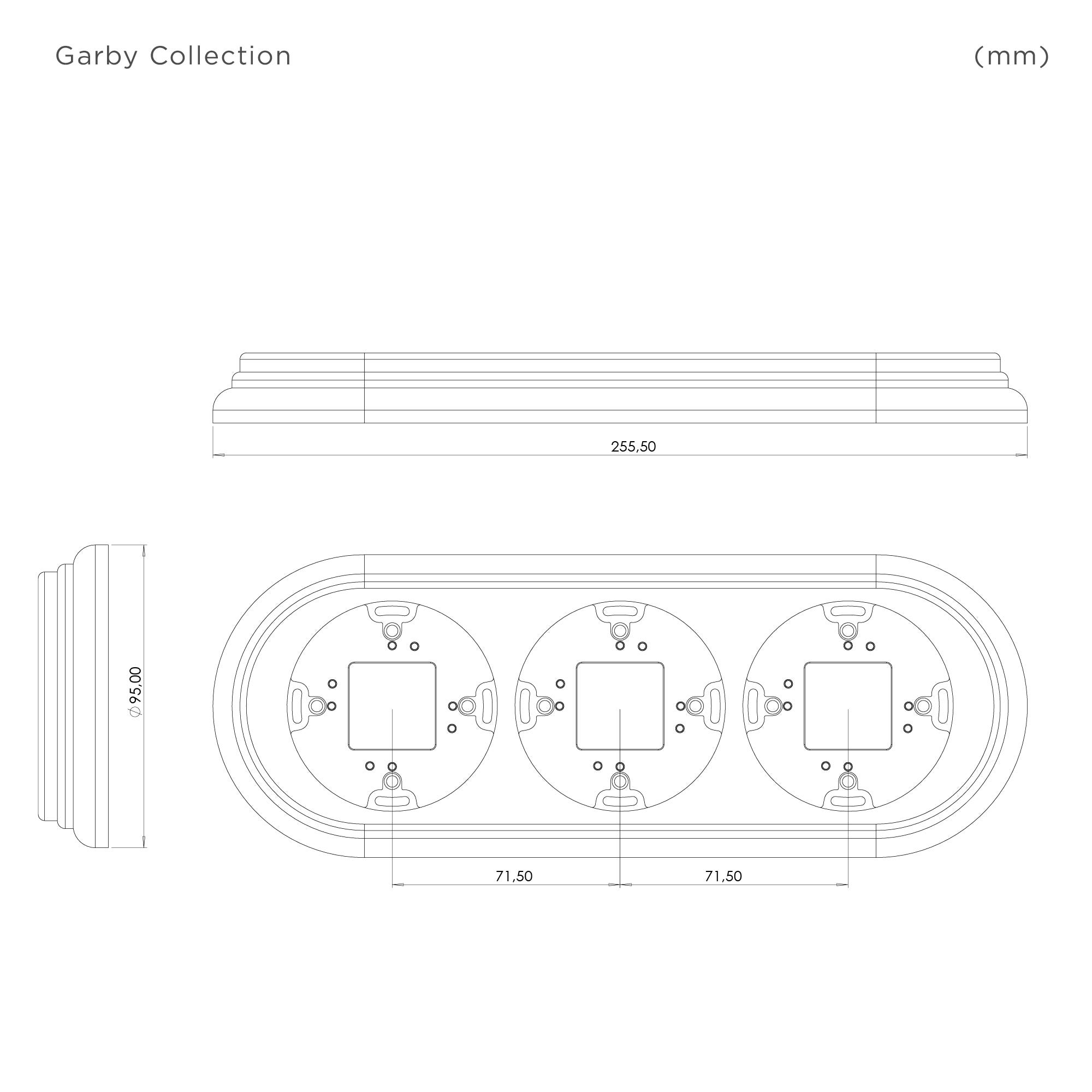 Socle triple en hêtre couleur miel horizontal FONTINI Garby | Leroy Merlin