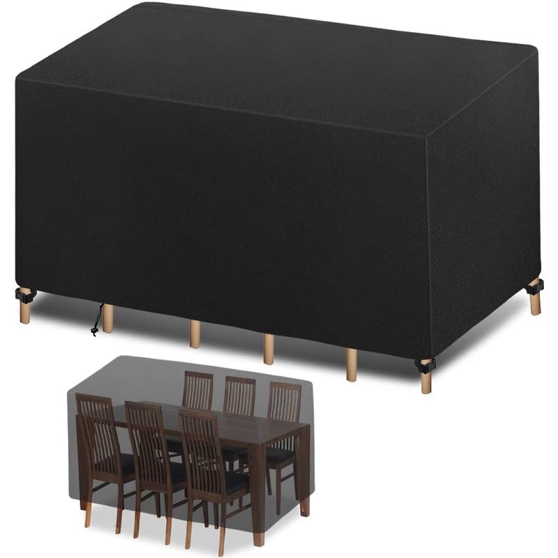 Pokrowiec na meble ogrodowe (180 x 120 x 74 cm), Oxford 420D ze ściągaczem, wodoodporny, wiatroszczelny i odporny na promieniowanie UV.