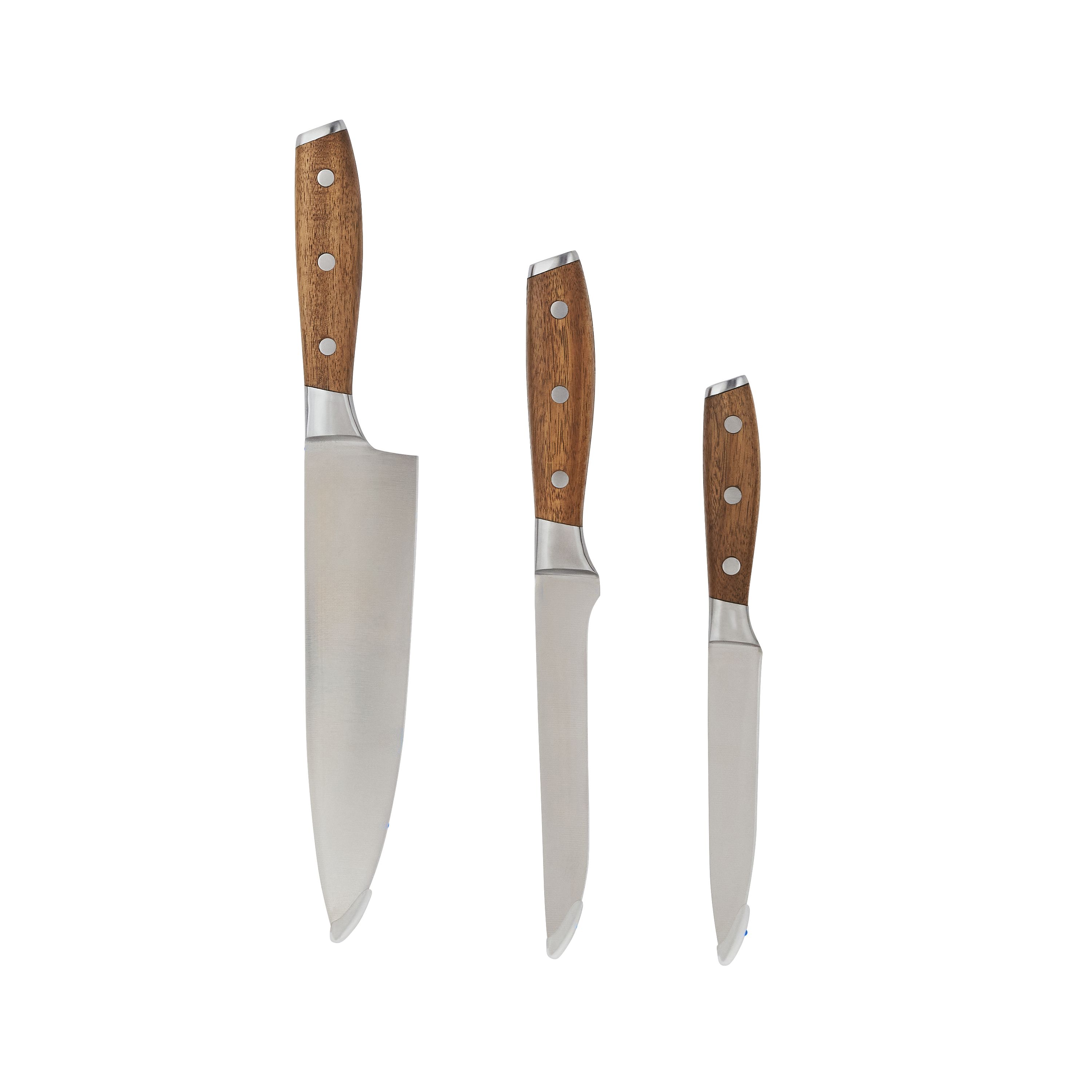Zestaw 3 noży do grilla NATERIAL ze stali nierdzewnej