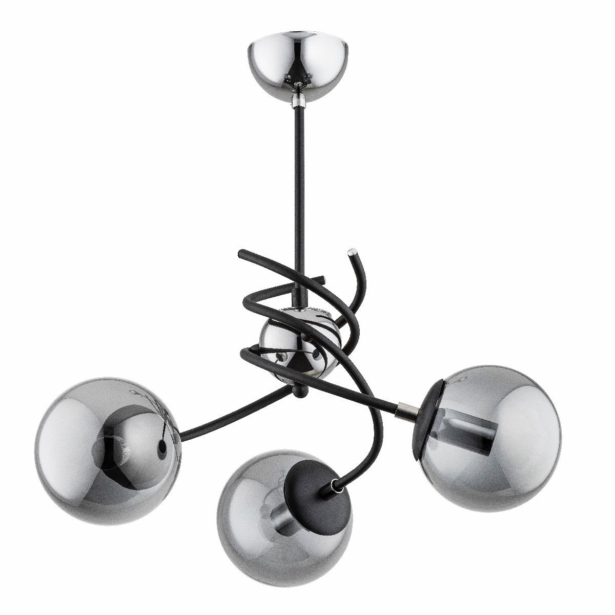 Lampa wisząca SALSA czarna-chromowana 3 x E14 x 10W wym: 48 x 50 x 50 cm Alfa