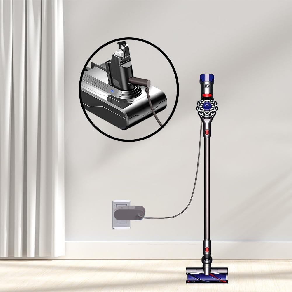Chargeur pour Dyson V6 V7 V8, adaptateur pour aspirateur, chargeur rapide 0,8 A - 3