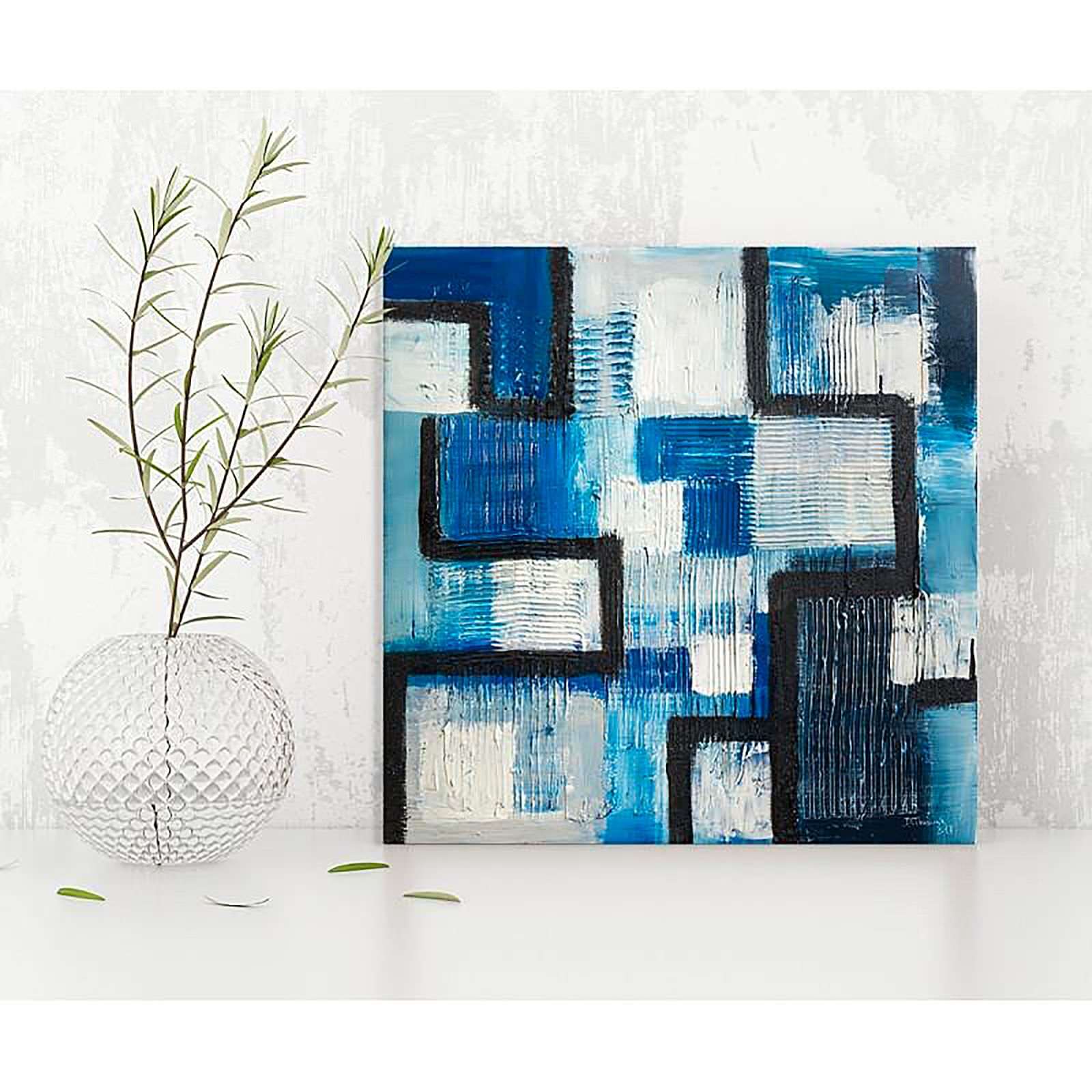 Tableau bois abstrait 78 - 100 x 100 cm - 2