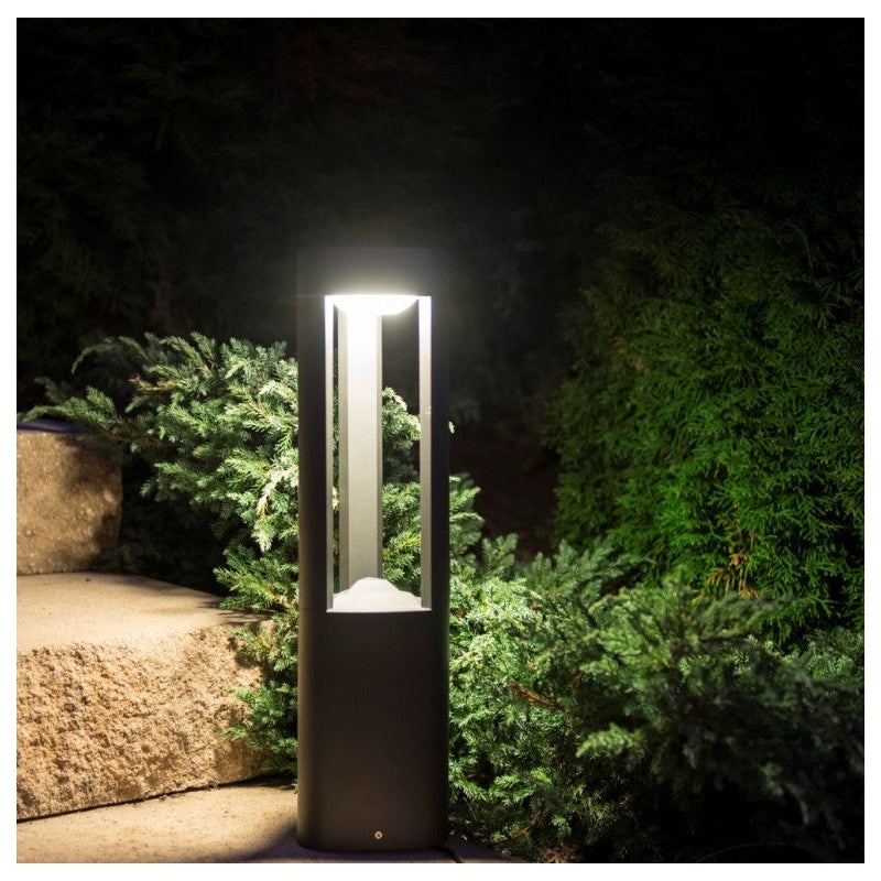 Lampa ogrodowa stojąca Fan ciemnoszara 1xGX53x11W IP54 wym: 30 x 12,5 x 12,5 cm aluminium SU-MA