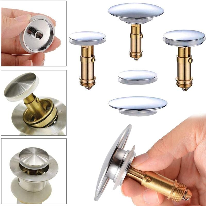 Lot De 2 Bouchons D'évier Escamotables, 38 Mm, à Ressort, Pour Cuisine