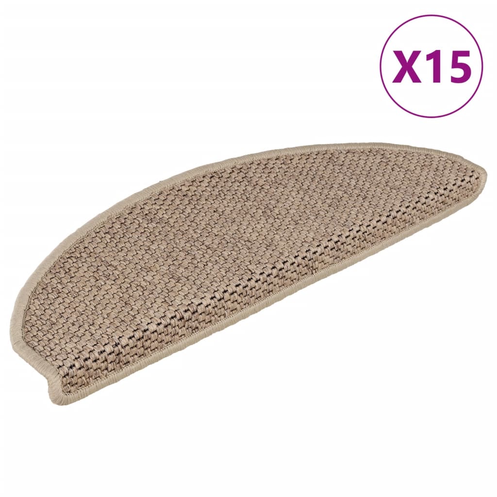 Lot De 15 Tapis D'Escalier Antidérapants Duscdesp 60x20cm - Protection Pour Enfants, Personnes Âgées Et Animaux (Kaki)