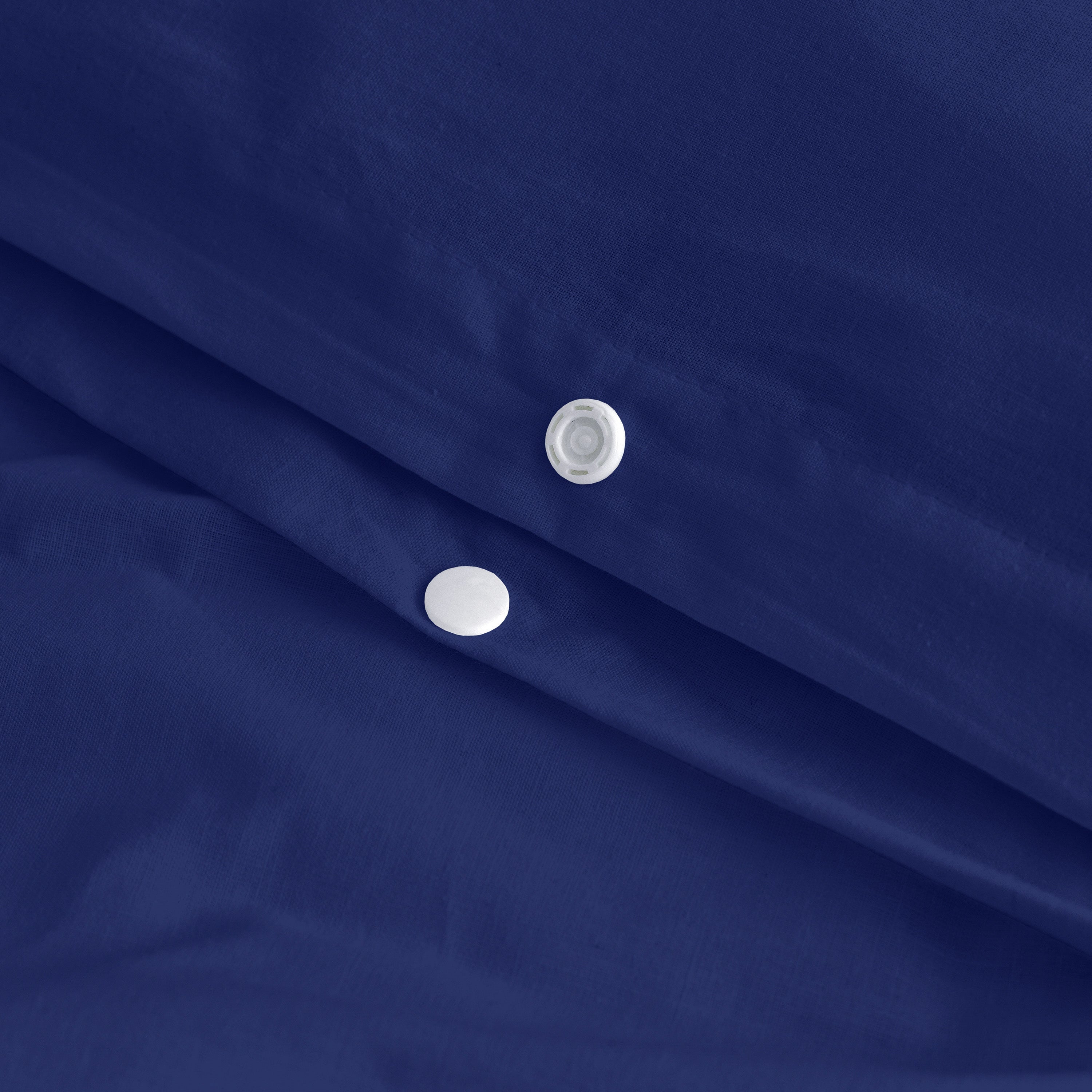 Basic Housse de couette 135/140x200 cm Bleu marine - 5