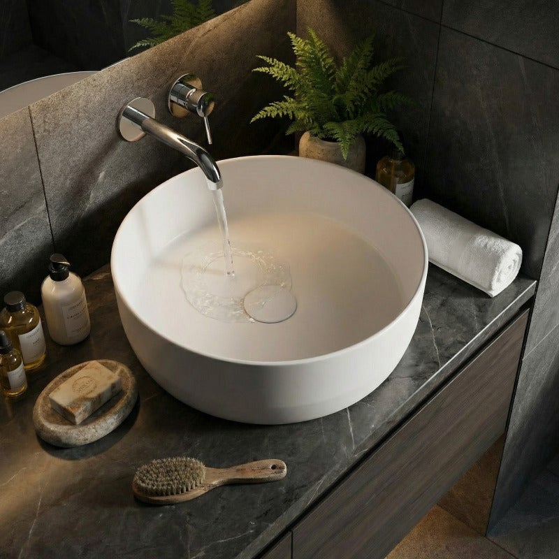 Vasque à poser Infinitio 39 x 39 x 12 cm sans trop-plein, blanc mat (SATINF3939M) - 5