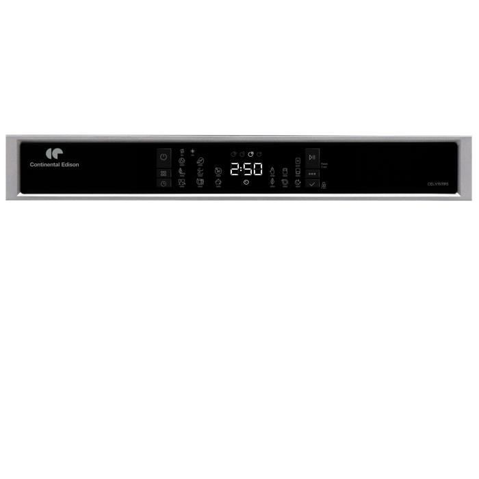 Lave-vaisselle pose libre CONTINENTAL EDISON - 15 couverts - Largeur 59,8 cm - Classe D - moteur induction - 39 dB - Silver - 3