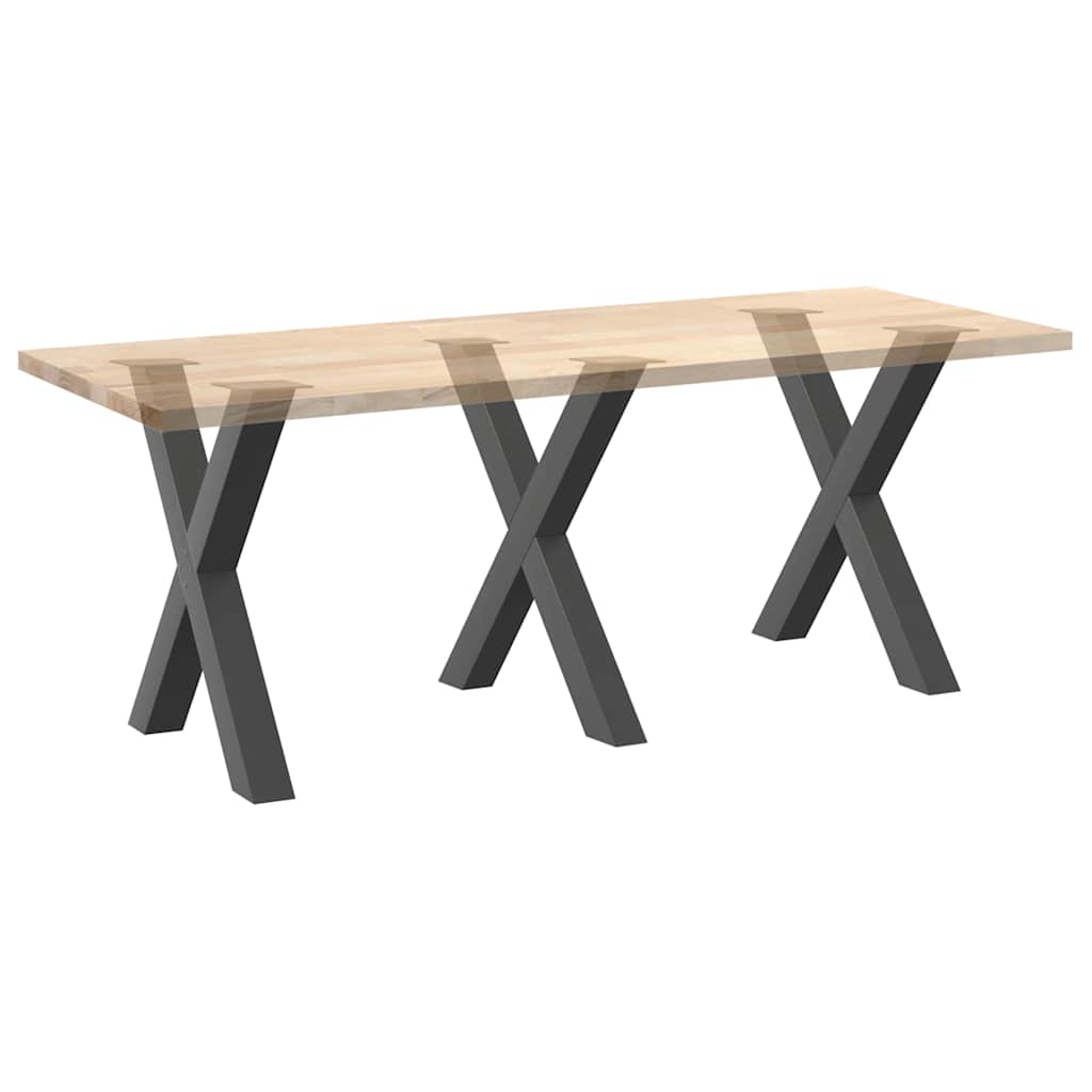 Pieds de table à manger forme de X 3 pcs | Pied de meuble 80x(72-73) cm acier CFW34891 - 8