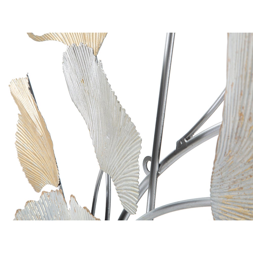 Décoration murale en métal 3D avec feuilles de Ginkgo Silvy - 5