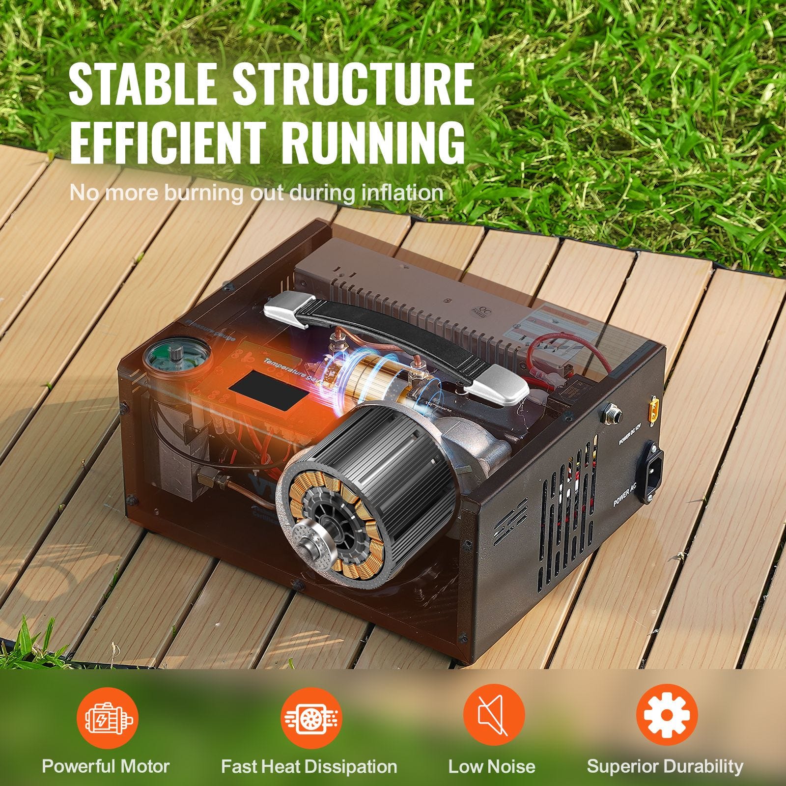 Pcp Portable Compressor Compressor PCP 4500 PSI portátil com conversor integrado e auto-stop ...