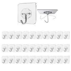 Ganchos De Pared Transparentes, Gancho Adhesivo Multiuso Para Puerta