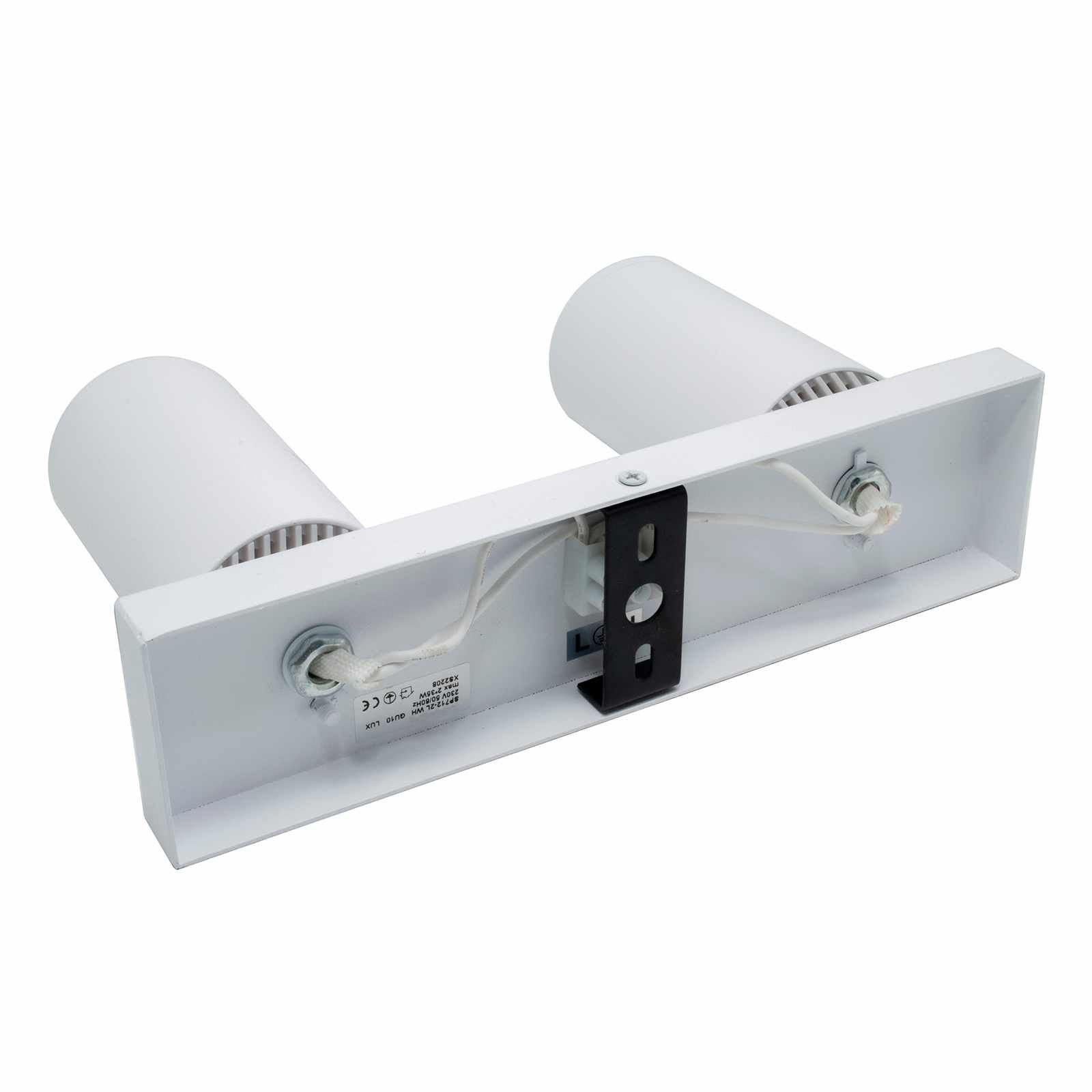 Plafonnier rectangulaire à LED 2 spots plafonniers réglables miroir mural magasin cuisine bureau 230V blanc - 6