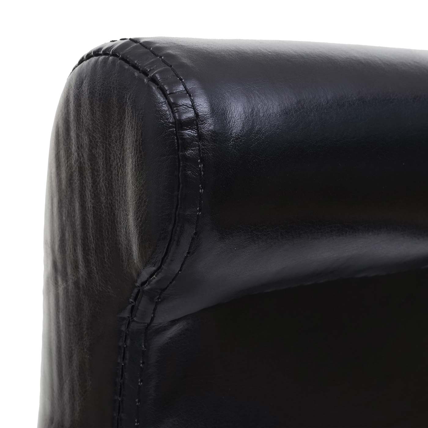 Zestaw 2 stołków barowych HWC-C33, stołek barowy, drewno ~ czarny, ciemne nogi, skóra - 6