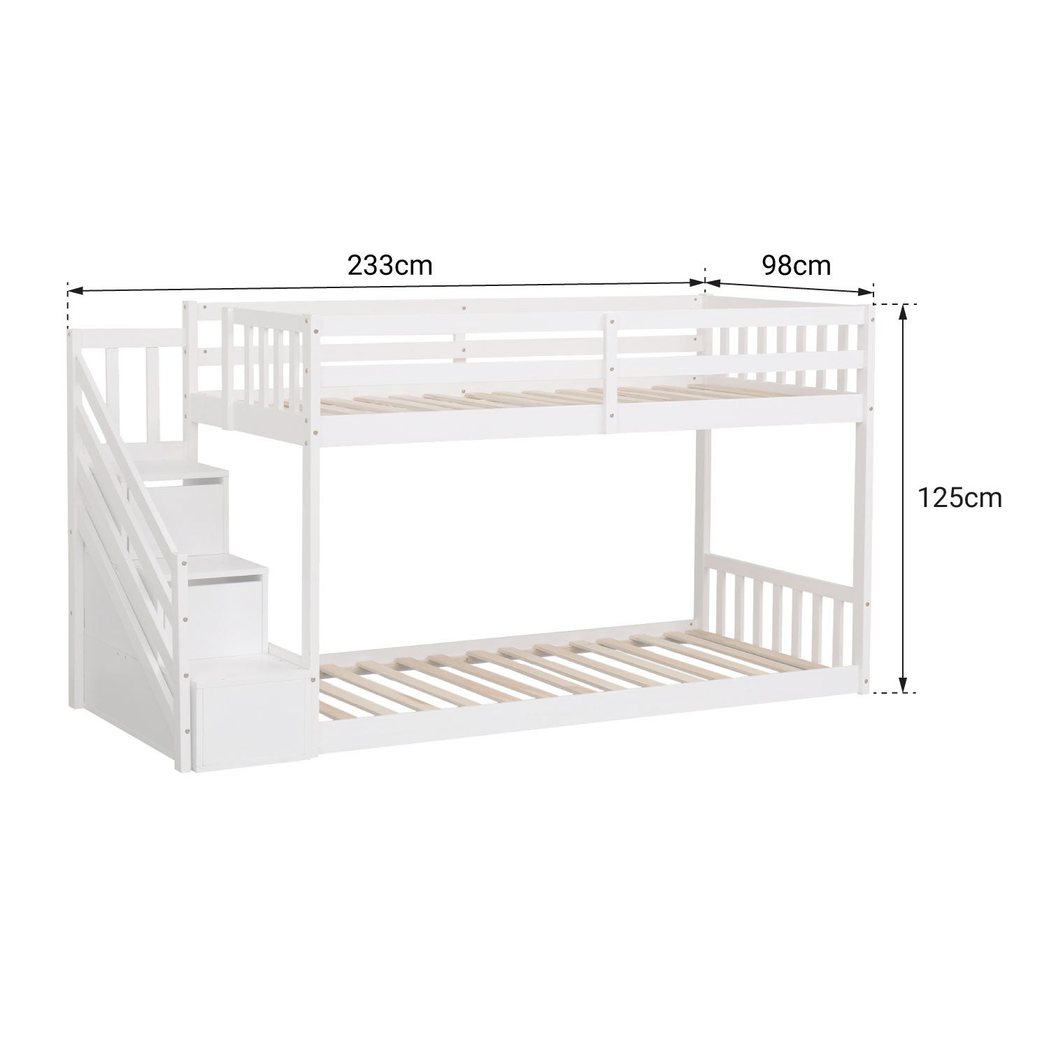 Lits superposés pour enfants blanc 2 places CELESTINE - 7