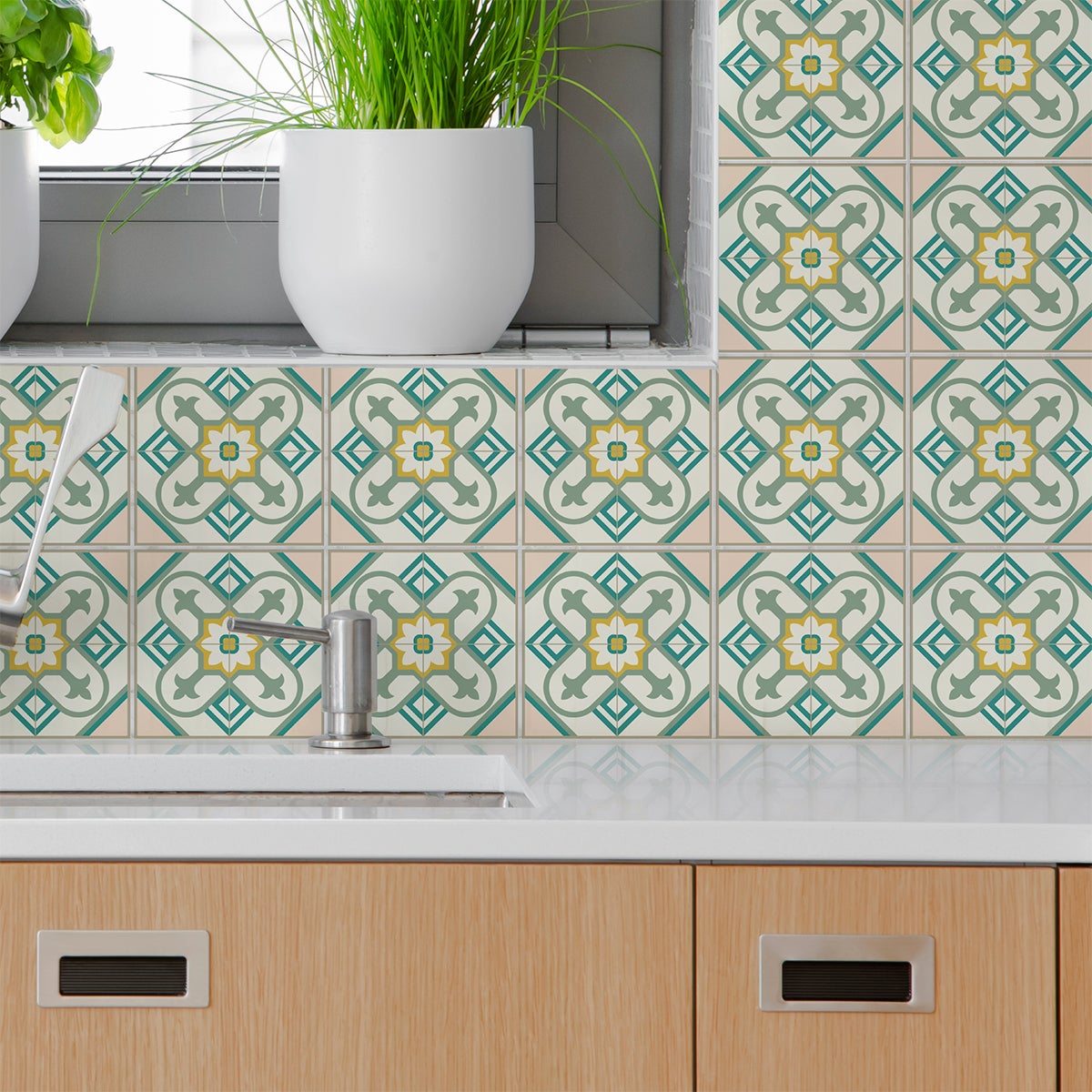24 vinilos azulejos georgi - adhesivo de pared - revestimiento sticker mural decorativo - 24stickers10x10cm
