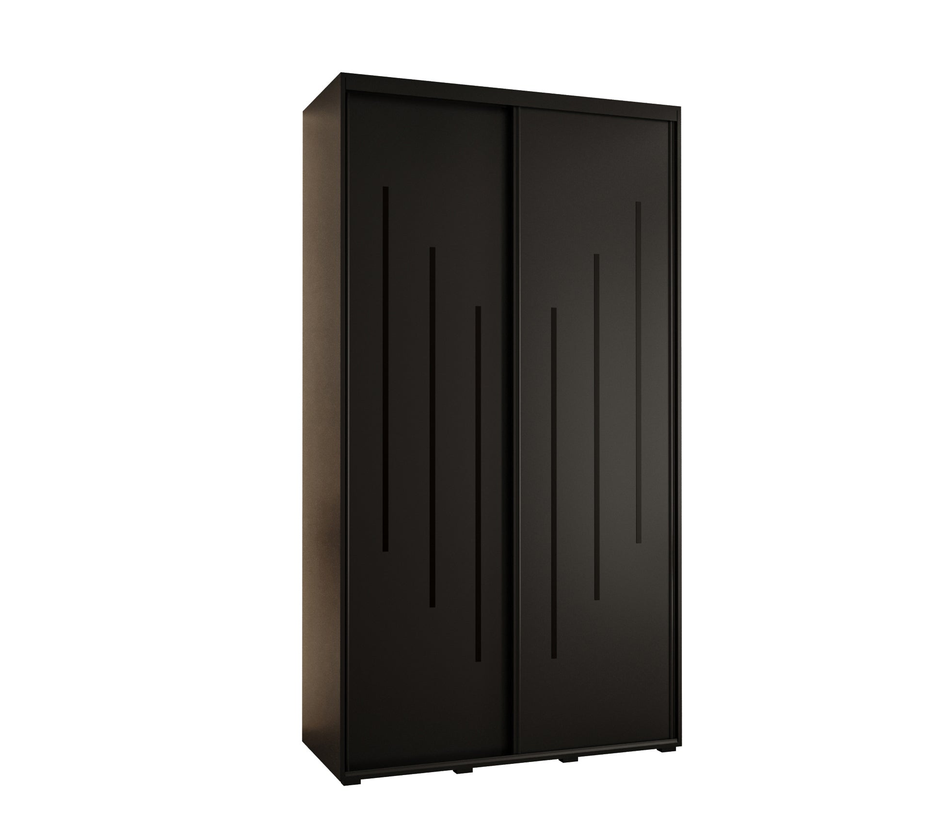 Szafa przesuwna wysoka Davos 8 140 x 60 x 235,2 cm czarny + czarny + u. czarny - Abiks Meble