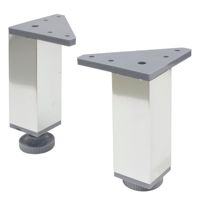 Piede Table Carré S/4 Mat Metal Argent 4x4x10cm