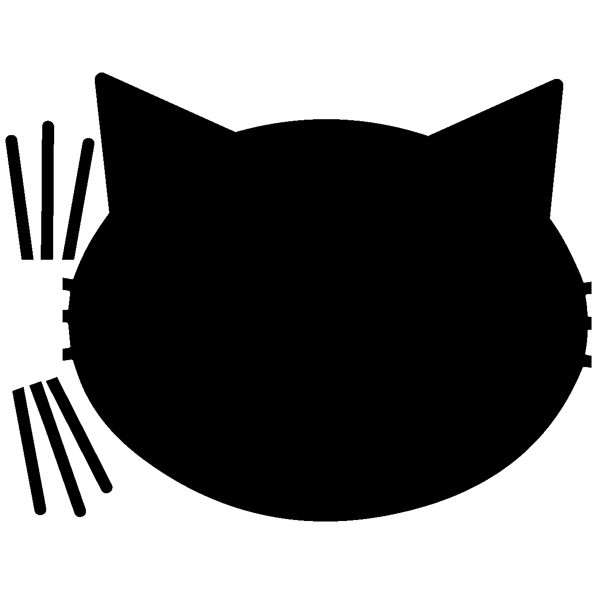 Adesivo lavagna testa di gatto + 4 gessi liquidi - Sticker adesivo - adesivi murali - 25x30cm - 2