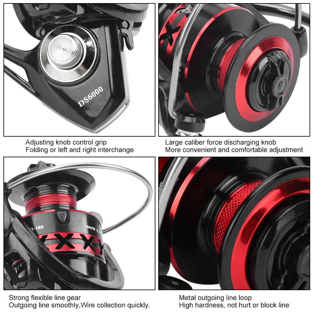 Bobina in metallo con impugnatura per pesca in mare, mulinello unidirezionale senza spazio per la serie DS (DS6000) - 5