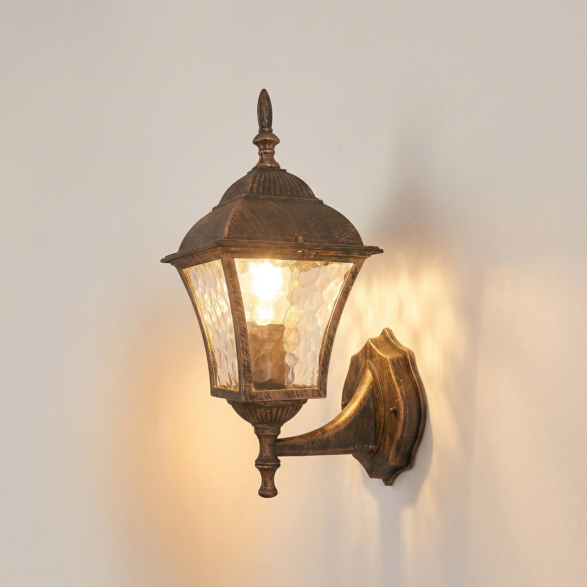 Kinkiet zewnętrzny Toscana antyczne złoto 1xE27x60W wym:37x14,5x20cm IP43 Rabalux