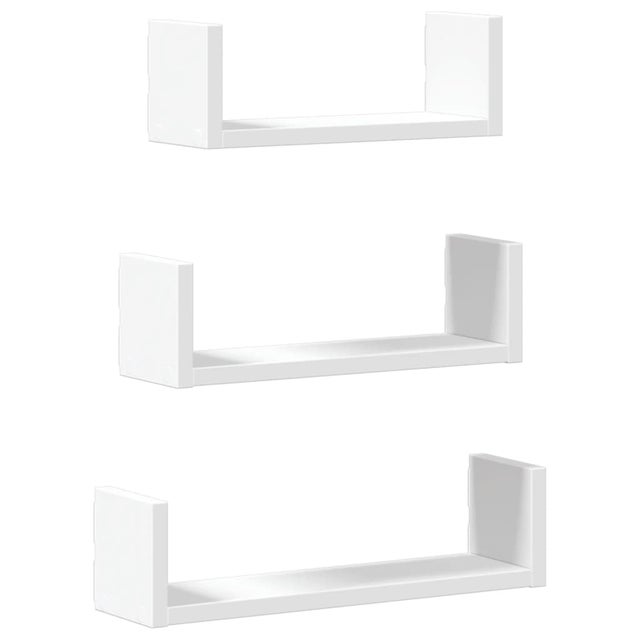 Étagère Murale Flottante En Bois - 60 Cm De Large - Blanc | Design Moderne - Harbour Housewares - Neuve